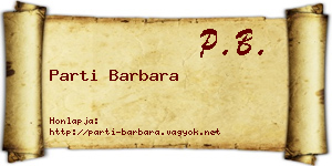 Parti Barbara névjegykártya