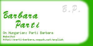 barbara parti business card